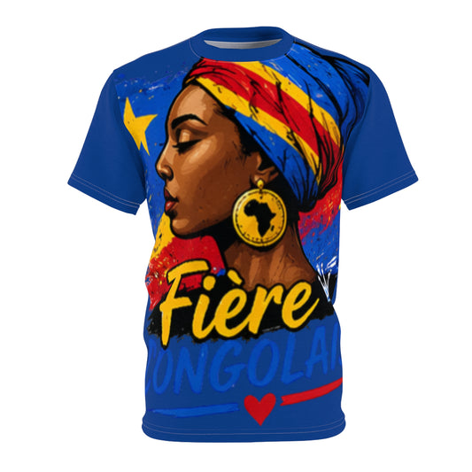 Fière Congolais Tee – Proud Congolese African Woman All-Over Print Shirt