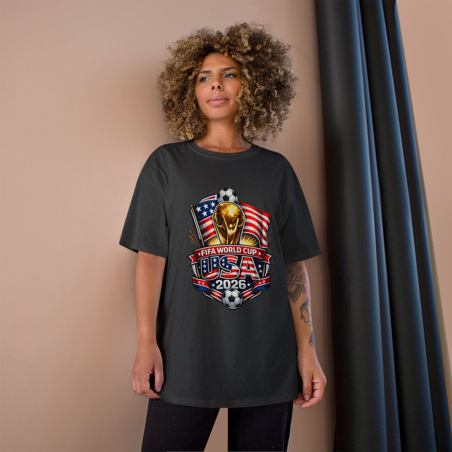 USA FIFA World Cup 2026 Champion T-Shirt – Soccer Trophy, American Flag Fan Tee