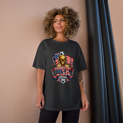 USA FIFA World Cup 2026 Champion T-Shirt – Soccer Trophy, American Flag Fan Tee