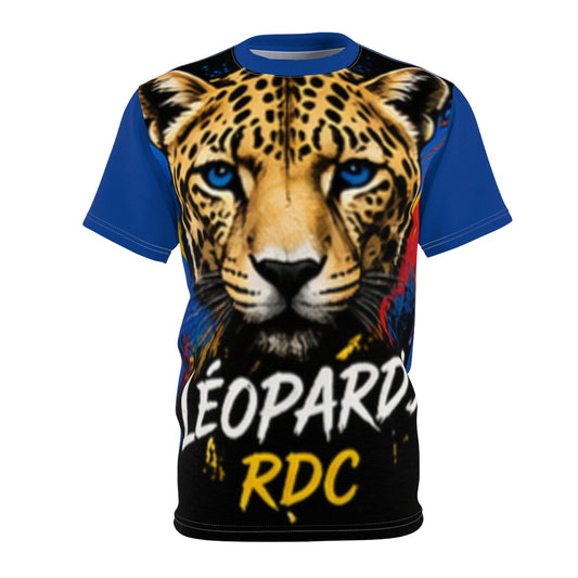Leopards RDC Graphic Tee — Bold Cheetah Face All-Over Print Shirt