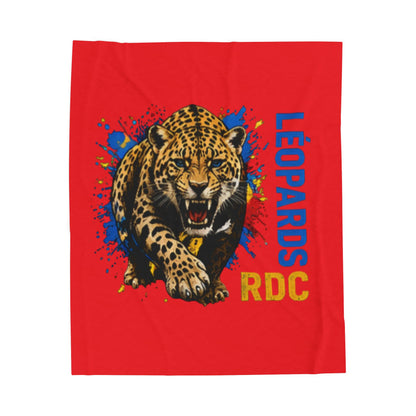 DRC   Leopard Fan Velveteen Plush Blanket