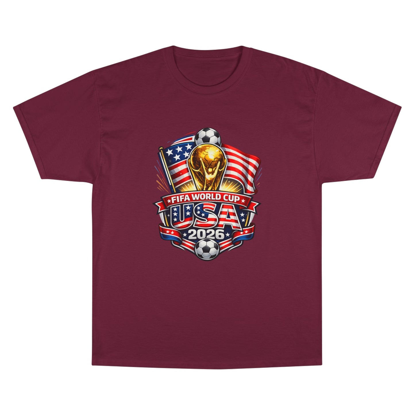 USA FIFA World Cup 2026 Champion T-Shirt – Soccer Trophy, American Flag Fan Tee