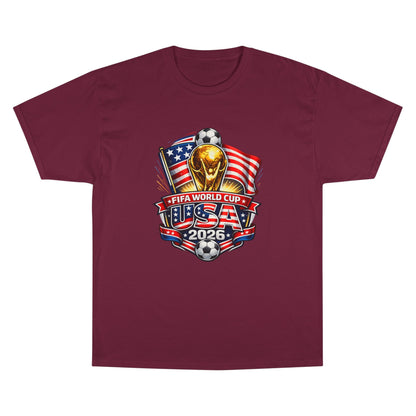 USA FIFA World Cup 2026 Champion T-Shirt – Soccer Trophy, American Flag Fan Tee