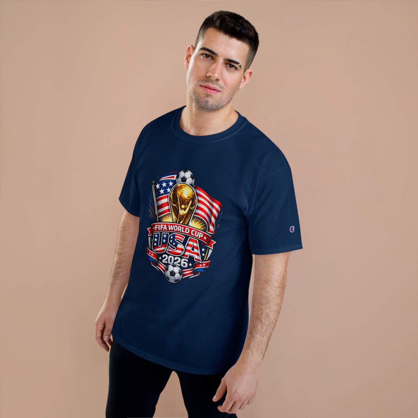USA FIFA World Cup 2026 Champion T-Shirt – Soccer Trophy, American Flag Fan Tee
