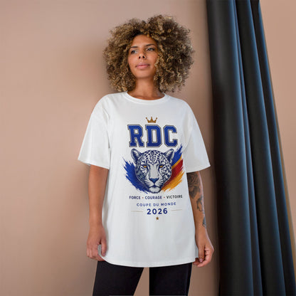 RDC Congo World Cup 2026 Soccer T-Shirt — "Congo Na Biso" Leopard Crest