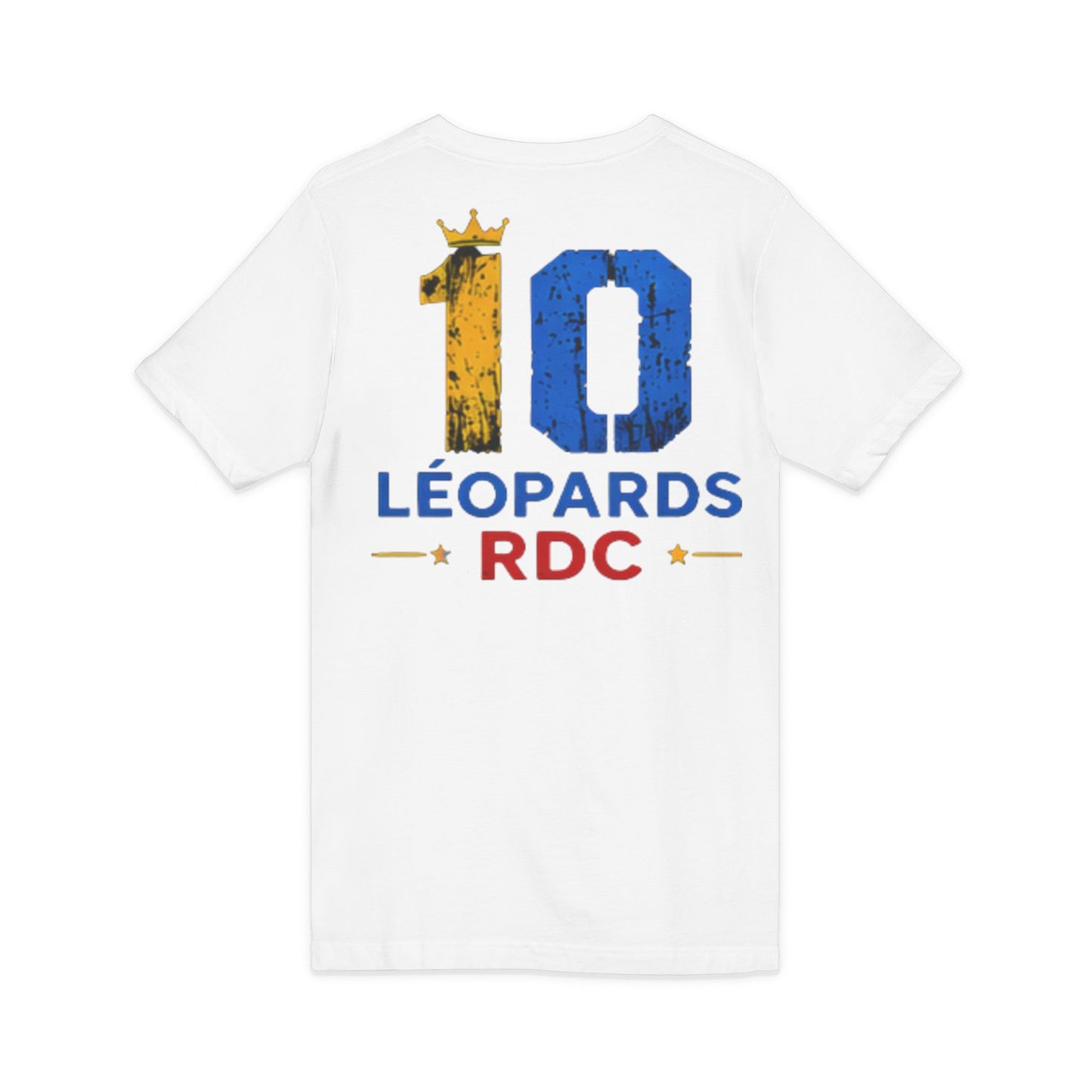Leopards RDC #10 Jersey V‑Neck Tee — Soccer Fan Shirt (Léopards RDC)
