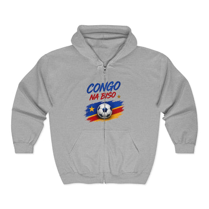 Congo Soccer Zip Hoodie — Leopards RDC #10 Football Fan Jacket