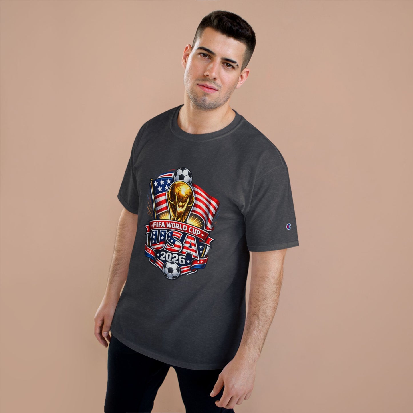USA FIFA World Cup 2026 Champion T-Shirt – Soccer Trophy, American Flag Fan Tee