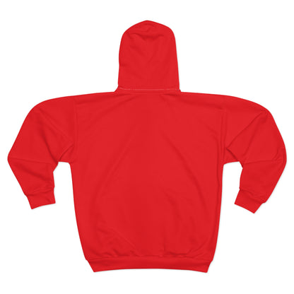 DR Congo Flag Zip Hoodie – "Nés pour briller pour ma patrie" Patriotic Red Hoodie