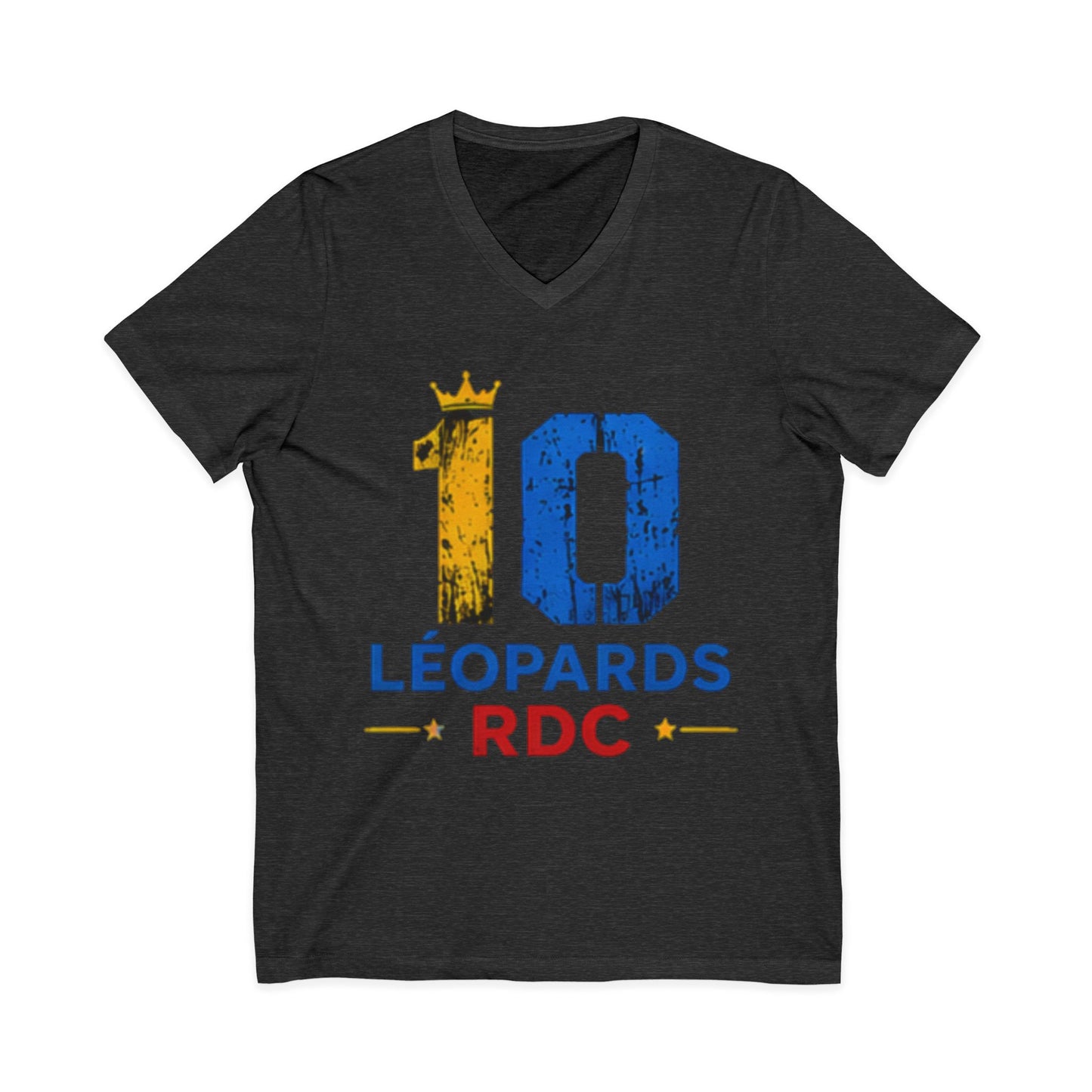 Leopards RDC #10 Jersey V‑Neck Tee — Soccer Fan Shirt (Léopards RDC)