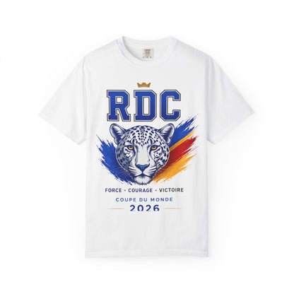 RDC Leopard Soccer T-Shirt — Coupe du Monde 2026 Fan Tee