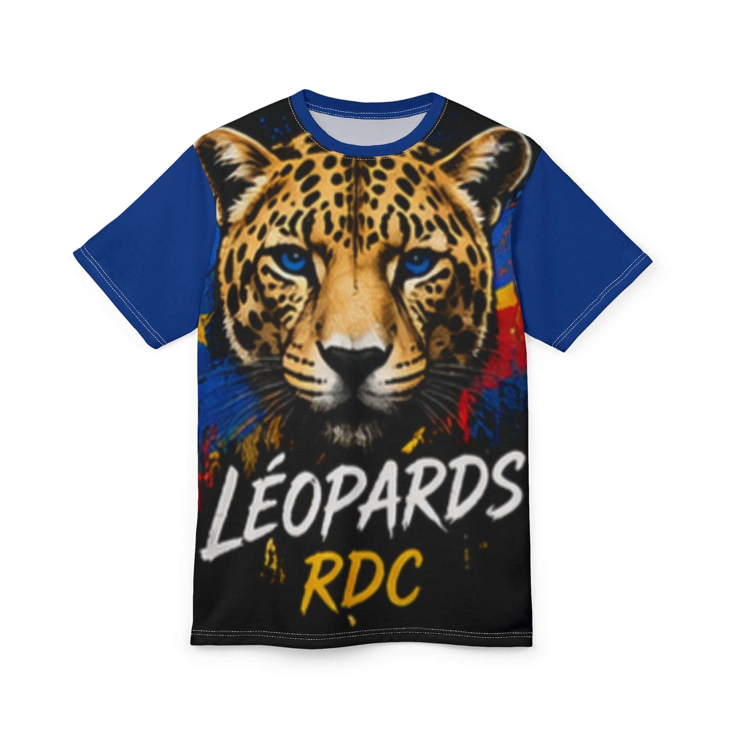 Leopards RDC Graphic Tee — Bold Cheetah Face All-Over Print Shirt