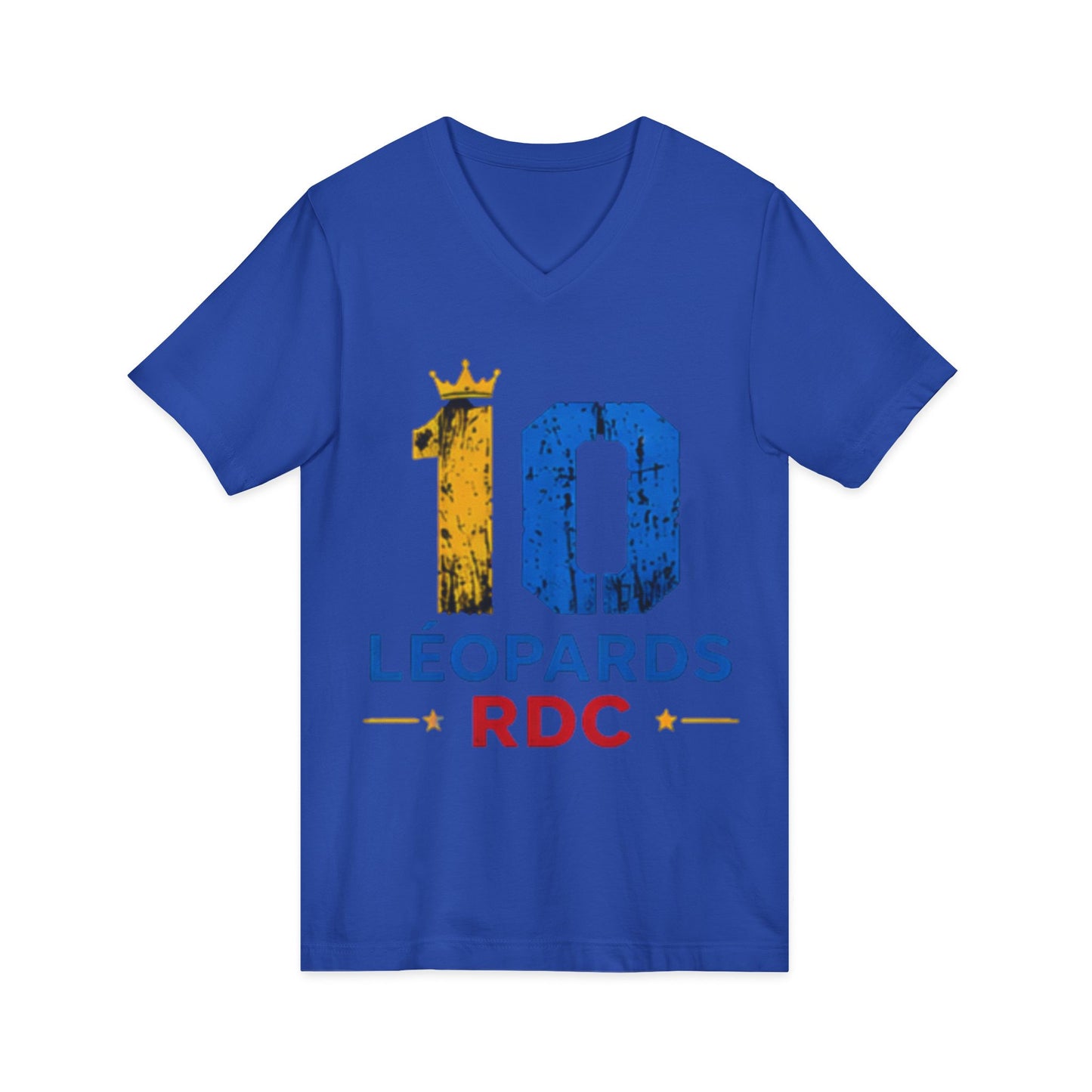 Leopards RDC #10 Jersey V‑Neck Tee — Soccer Fan Shirt (Léopards RDC)