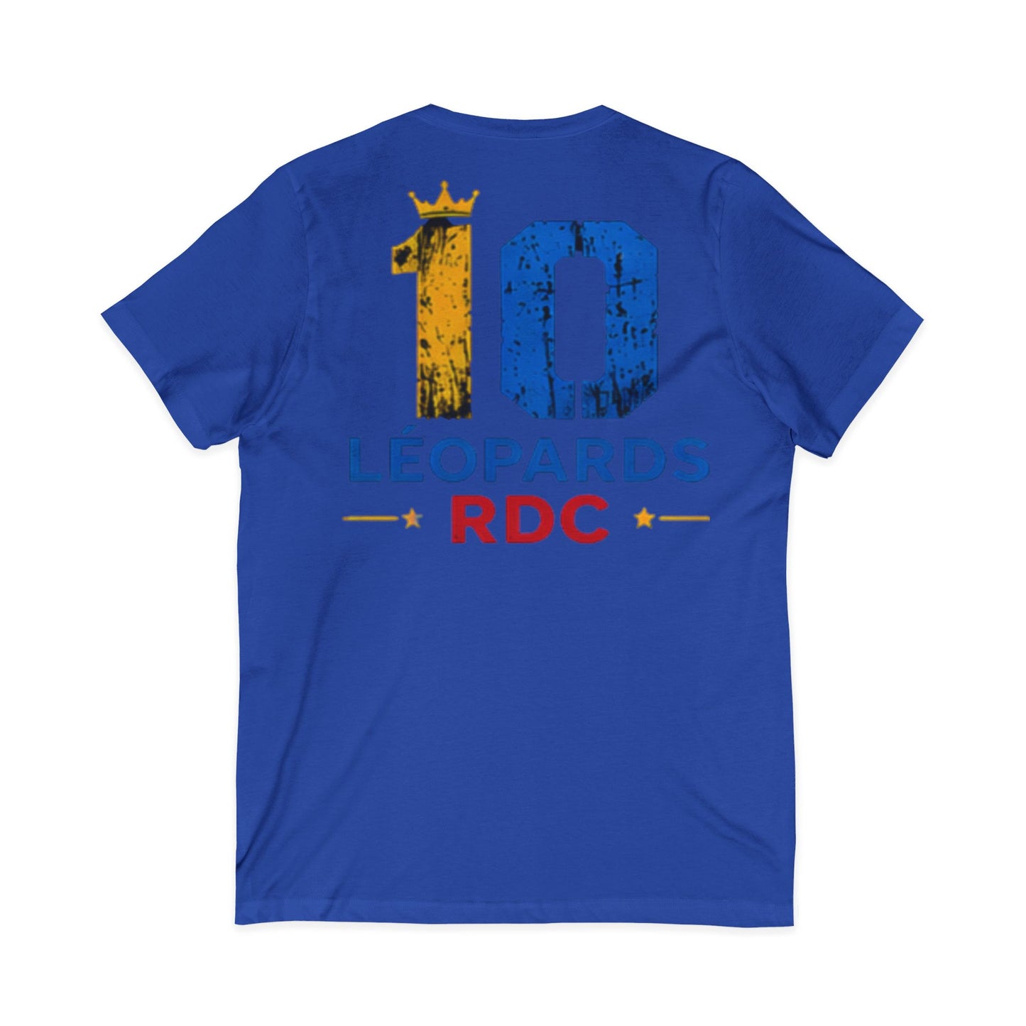 Leopards RDC #10 Jersey V‑Neck Tee — Soccer Fan Shirt (Léopards RDC)