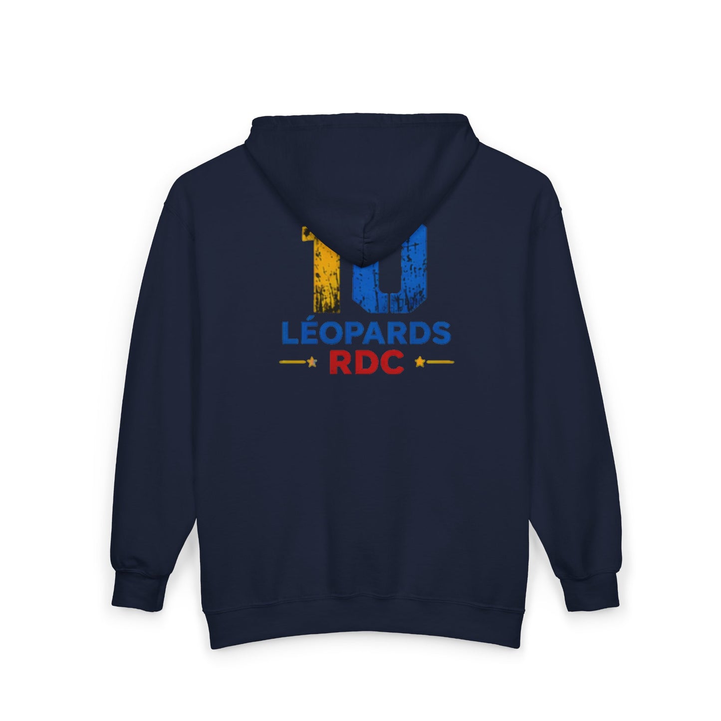 Congo Soccer Zip Hoodie — Leopards RDC #10 Football Fan Jacket
