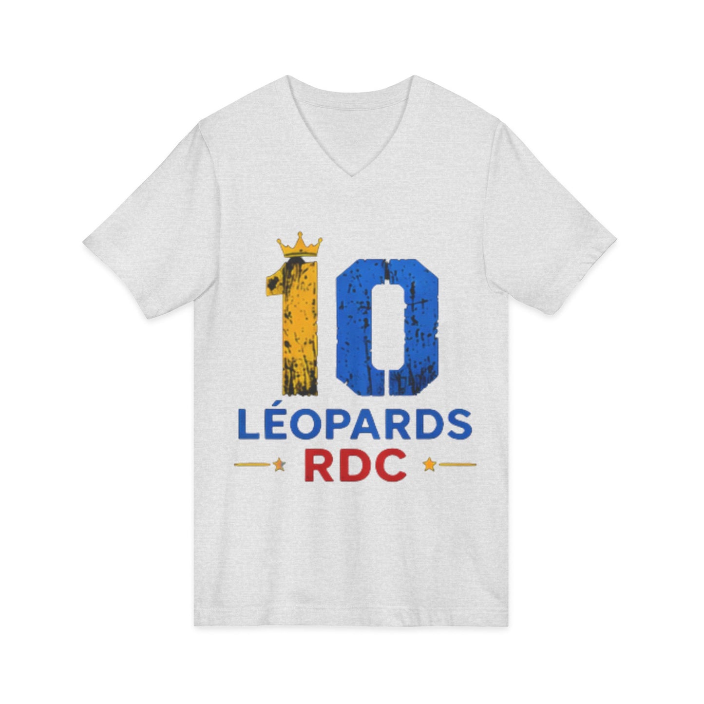 Leopards RDC #10 Jersey V‑Neck Tee — Soccer Fan Shirt (Léopards RDC)