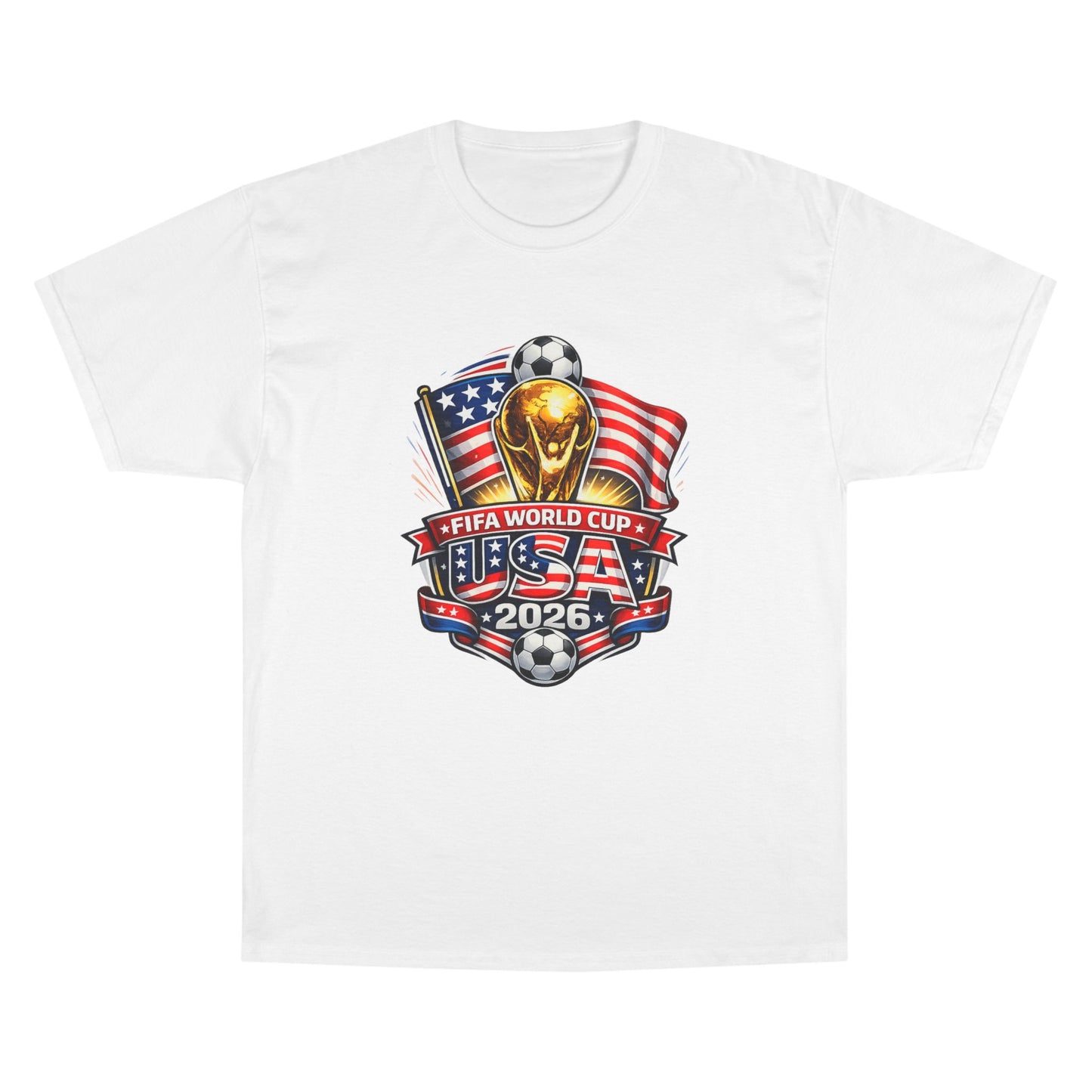 USA FIFA World Cup 2026 Champion T-Shirt – Soccer Trophy, American Flag Fan Tee