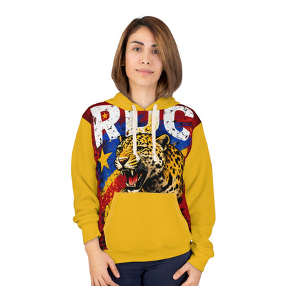 Leopard Graphic Hoodie — Bold Retro Rugby Team Pullover
