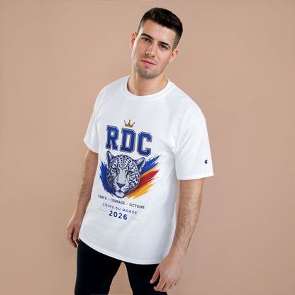 RDC Leopard Soccer T-Shirt — Force Courage Victoire 2026