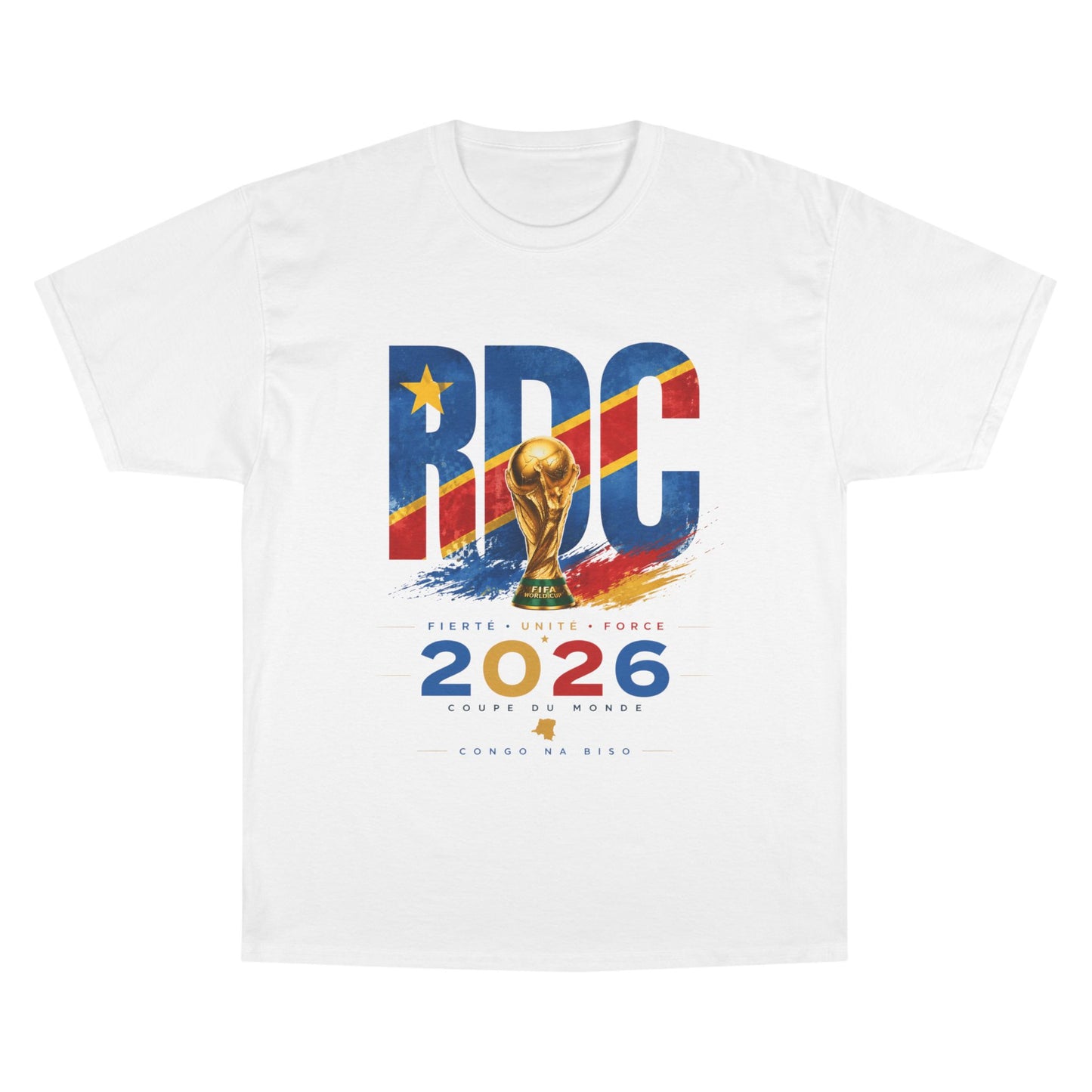 T-Shirt — RDC 2026 World Cup Champion Tee with Gold Trophy & Custom Back Name