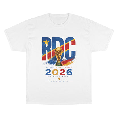 T-Shirt — RDC 2026 World Cup Champion Tee with Gold Trophy & Custom Back Name