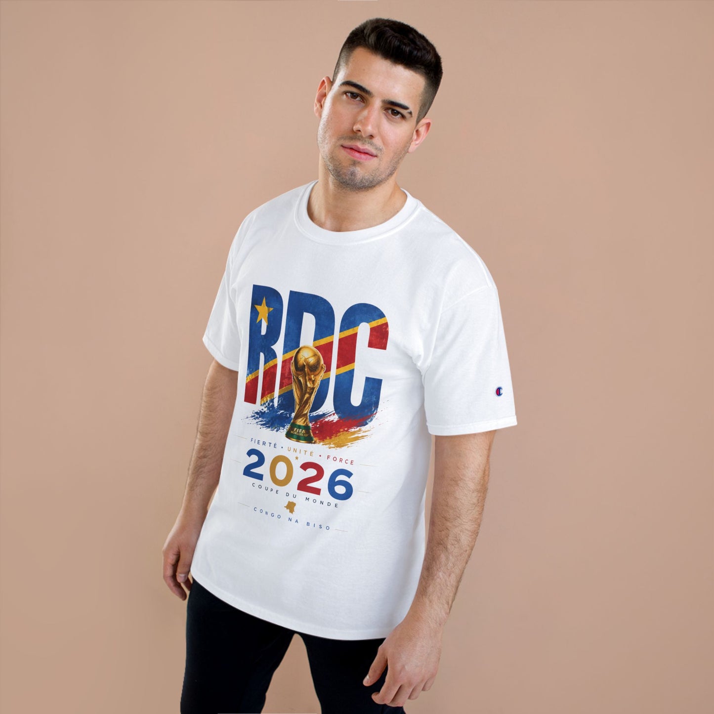 T-Shirt — RDC 2026 World Cup Champion Tee with Gold Trophy & Custom Back Name