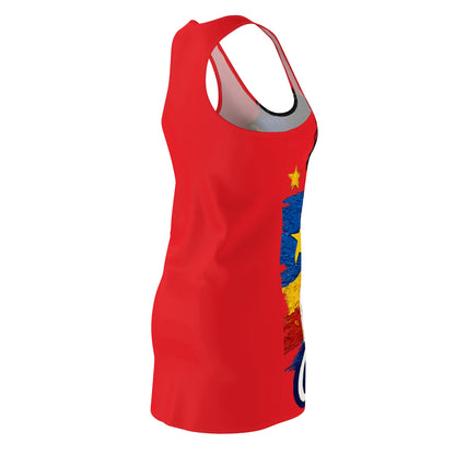 Racerback Dress - "Fière Congolaise" African Pride All-Over Print