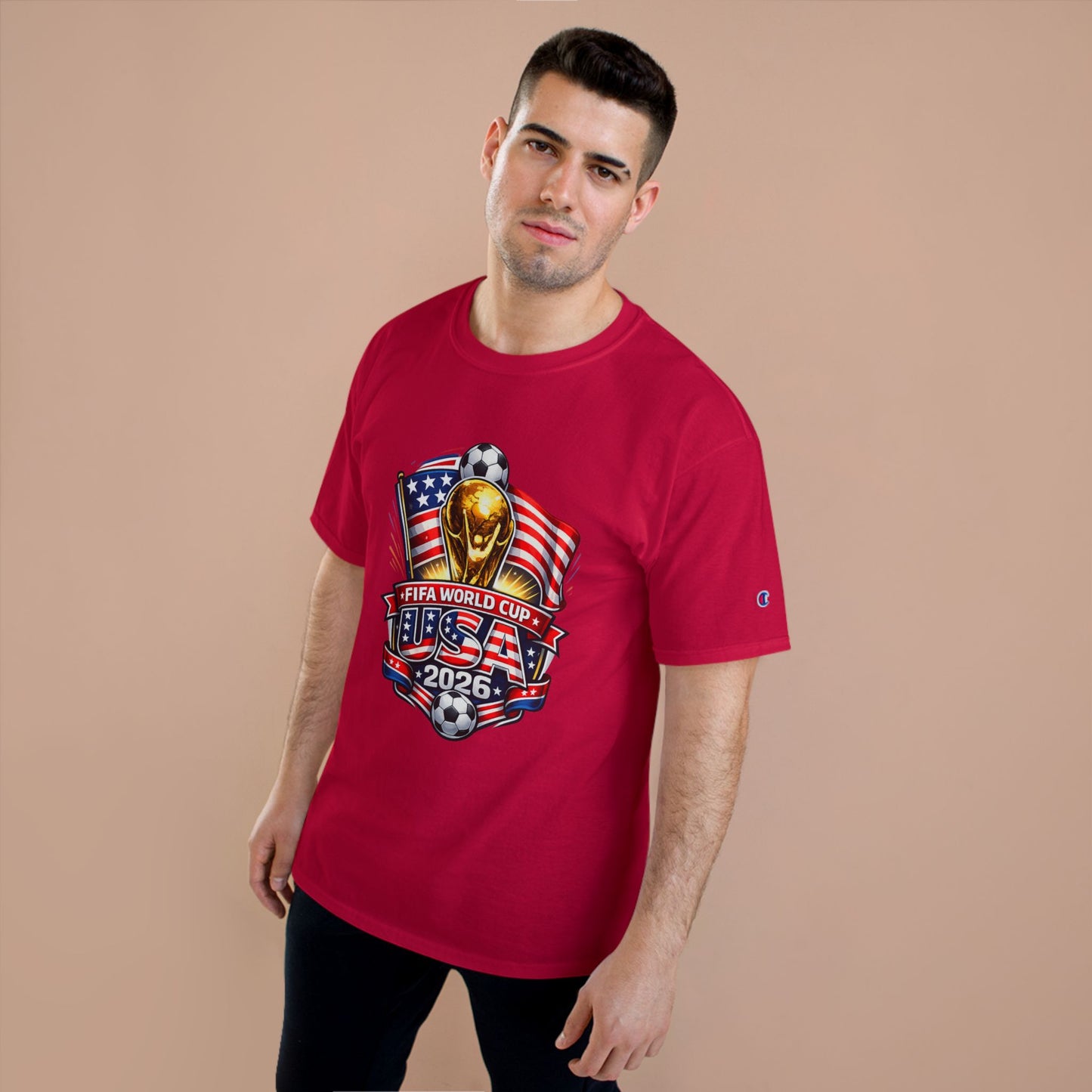USA FIFA World Cup 2026 Champion T-Shirt – Soccer Trophy, American Flag Fan Tee