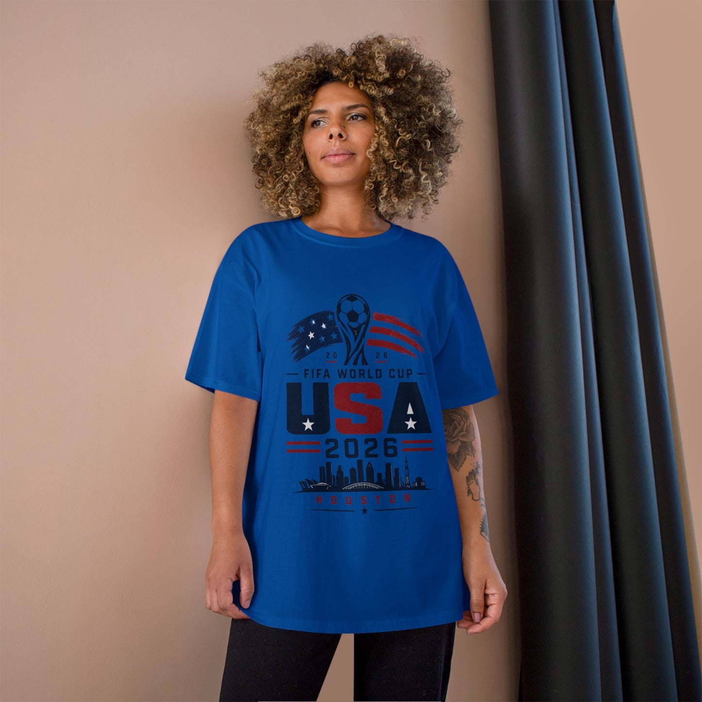 USA 2026 FIFA World Cup Houston T-Shirt — Champion Soccer Fan Tee