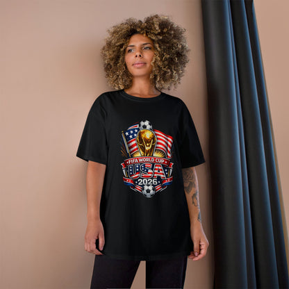 USA FIFA World Cup 2026 Champion T-Shirt – Soccer Trophy, American Flag Fan Tee