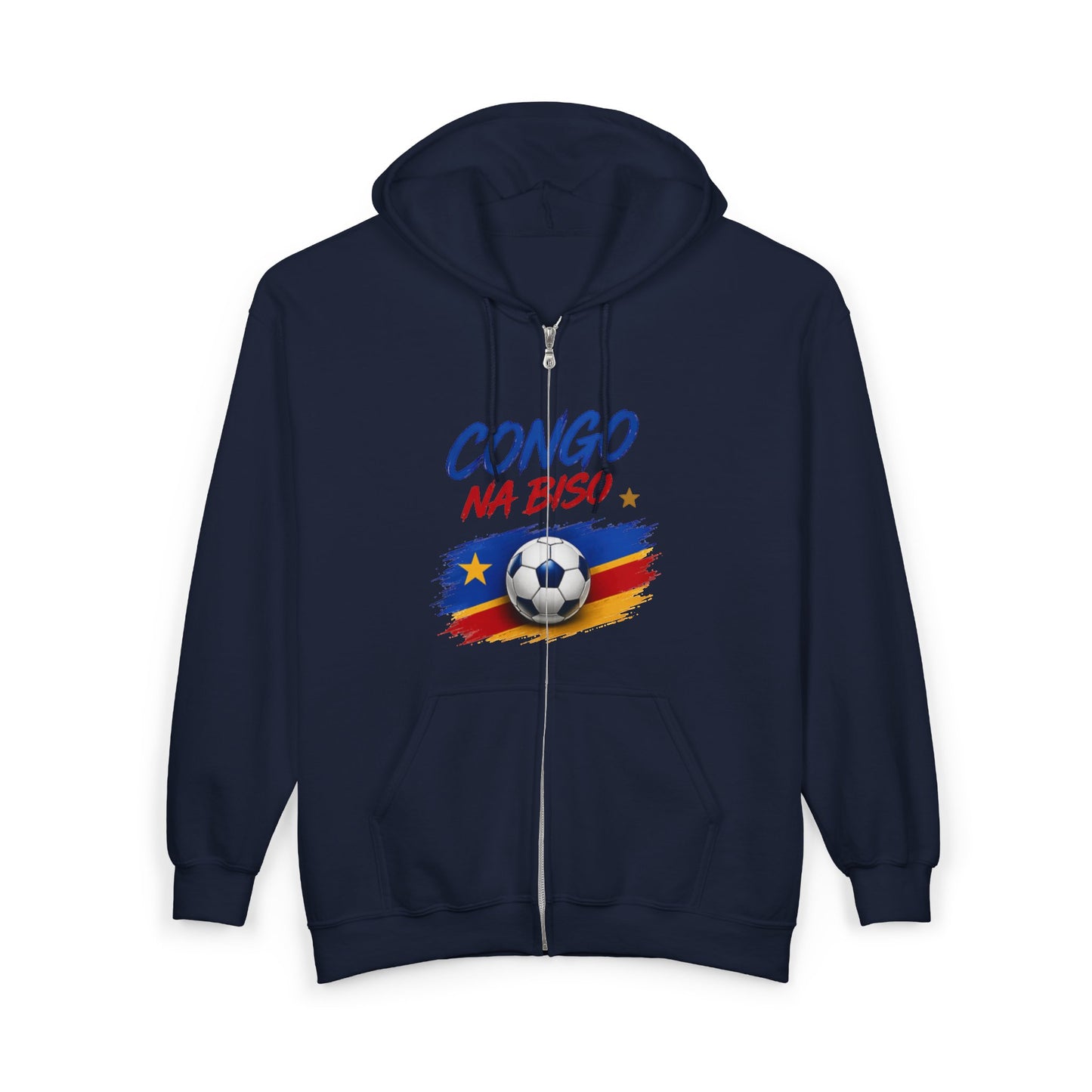Congo Soccer Zip Hoodie — Leopards RDC #10 Football Fan Jacket