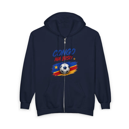 Congo Soccer Zip Hoodie — Leopards RDC #10 Football Fan Jacket