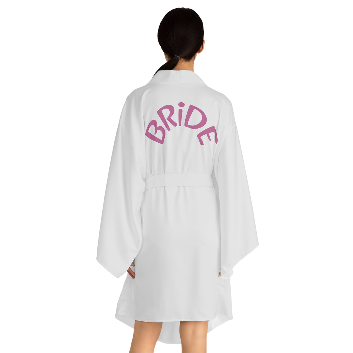 Personalized Bride Robe — Satin Kimono Robe with Embroidered Name | Conroe, TX Bridal Boutique