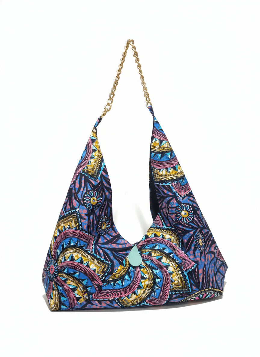 African Print Tote Bag – Handmade Large Tote 26"x20"