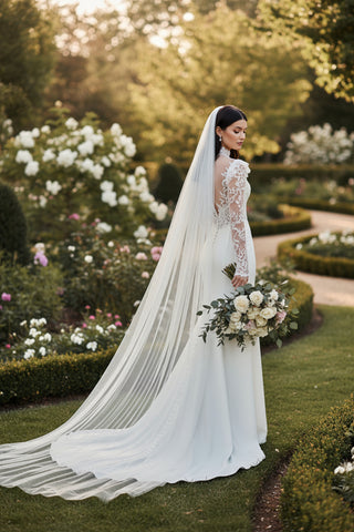 Long Sleeve Maxi Lace Regular Wedding Dress sdb5388