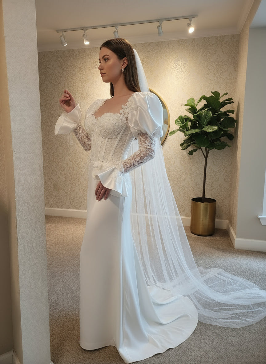 Luxury Bespoke Bridal Dress Timeless Elegance with Modern Romance