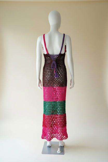 Crochet flowers dress