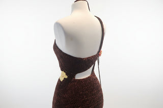 Handmade Crochet Halter Maxi Dress 