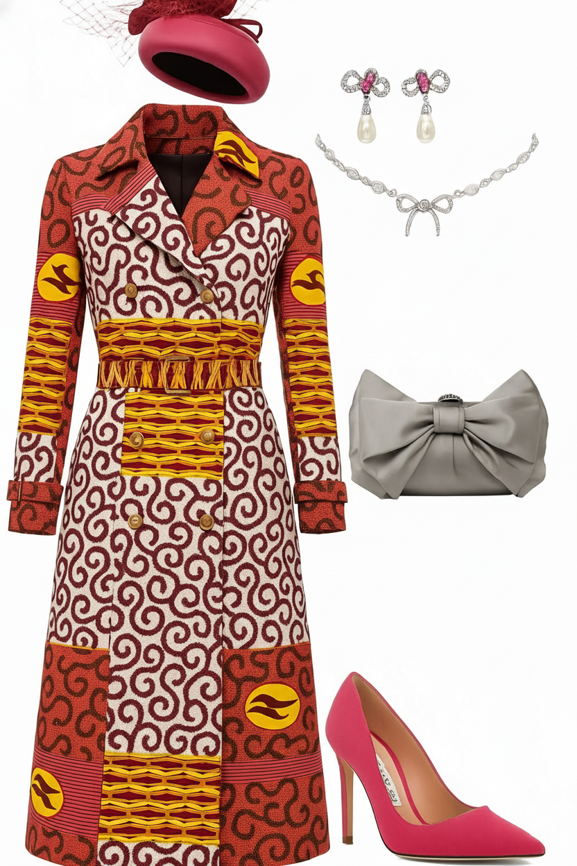 African fabric trench