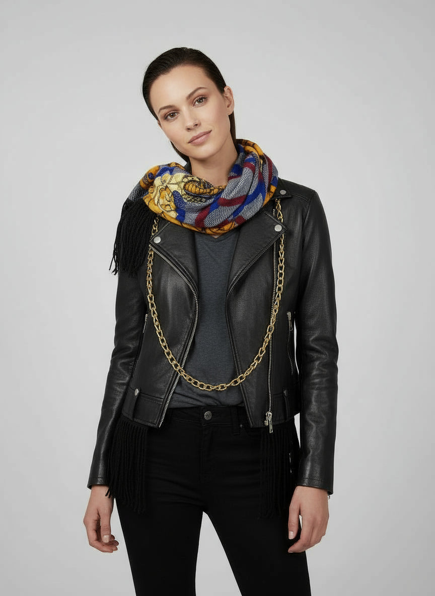 Patchwork African print scarf