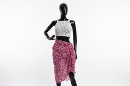 3-Piece Crochet Swimsuit Set with Pareo – Handmade Bikini Set – Luxury Beachwear | Comme à Paris